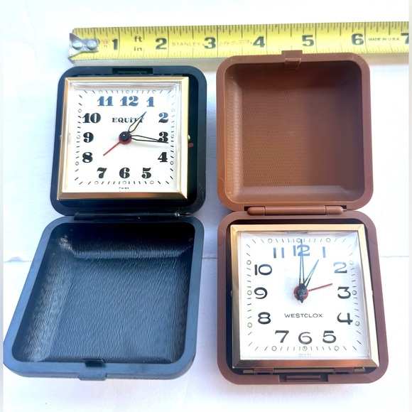 Equity and Westclox Travel Foldable Alarm Clocks - Picture 9 of 10